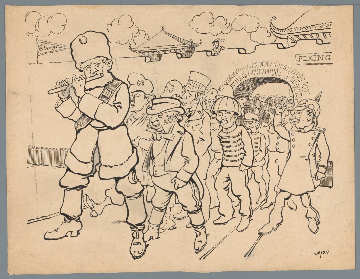 Rosja wywabia kraje z Chin autorstwa Patricq Kroon (signed by artist)