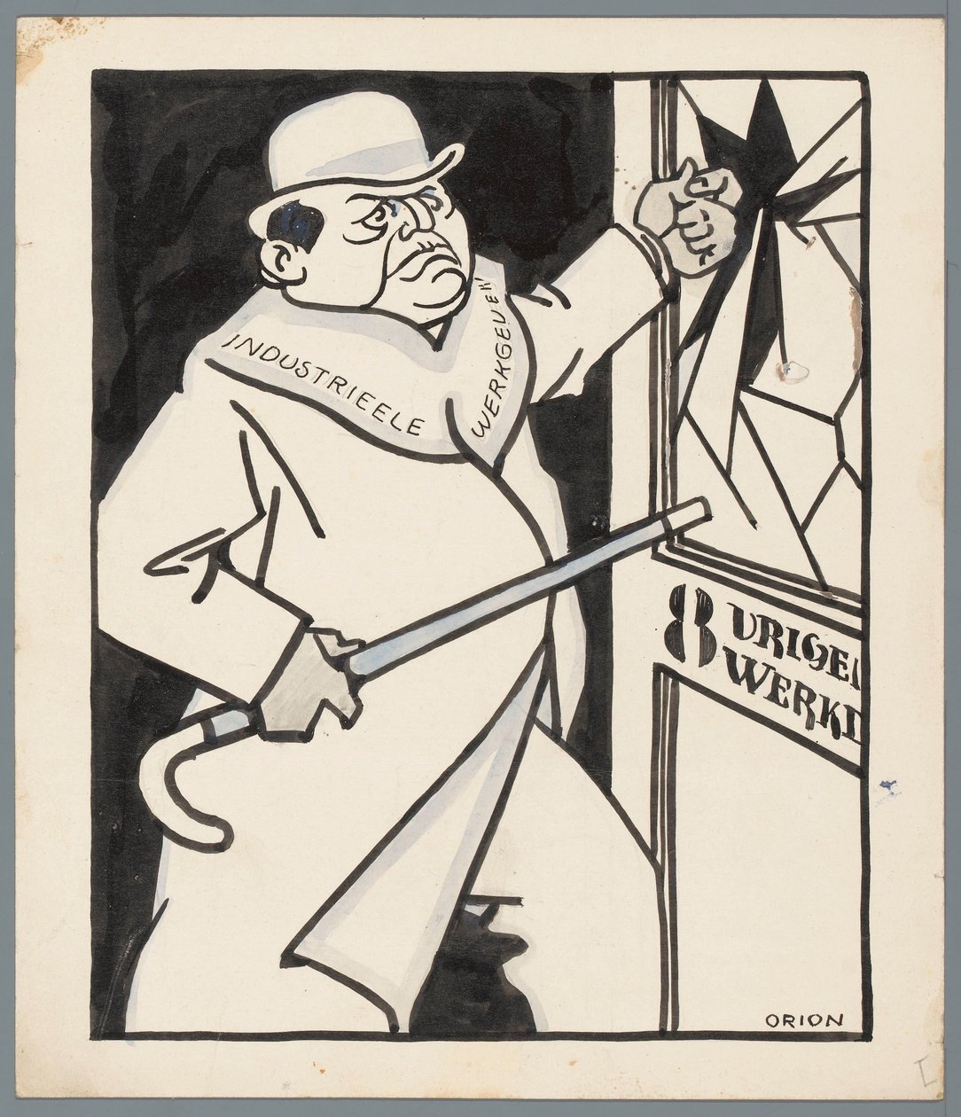 Pracodawcy a ośmiogodzinny dzień pracy autorstwa Patricq Kroon (signed by artist)