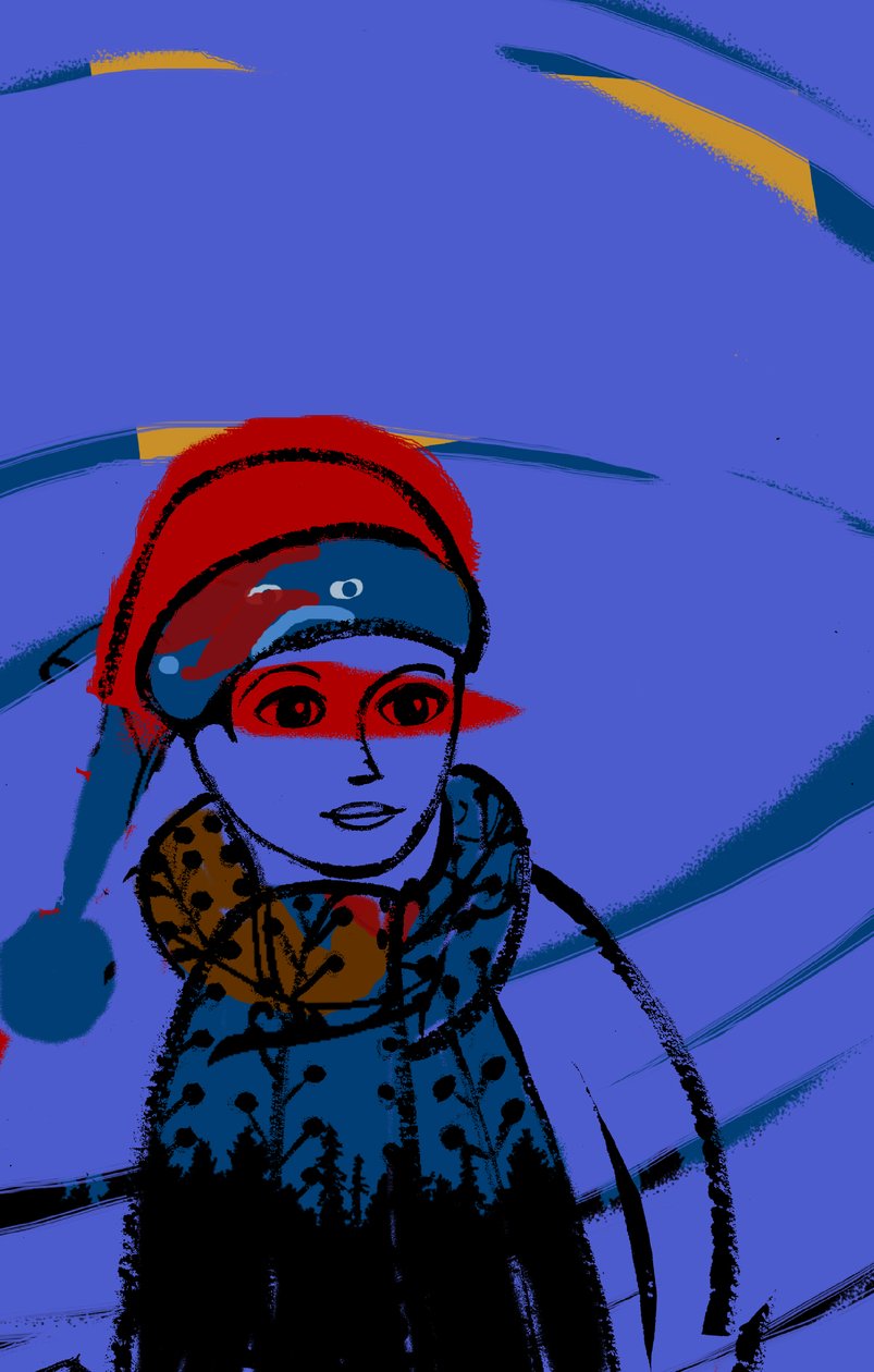 Lo sguardo, 2019 (cyfrowy, akryl) autorstwa Patrizia La Porta