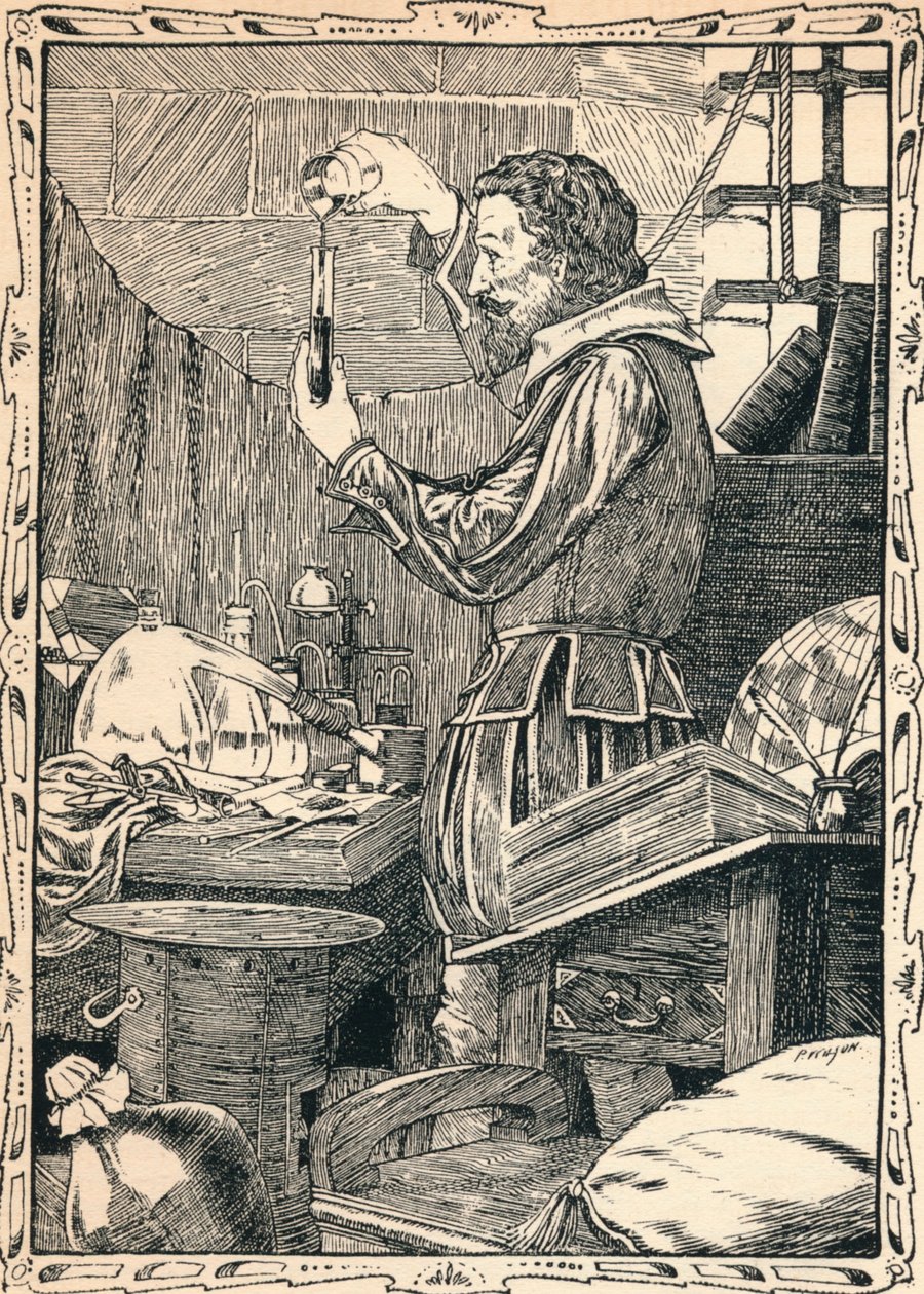 Guy Fawkes przygotowuje powolny mecz, 1902 autorstwa Patten Wilson
