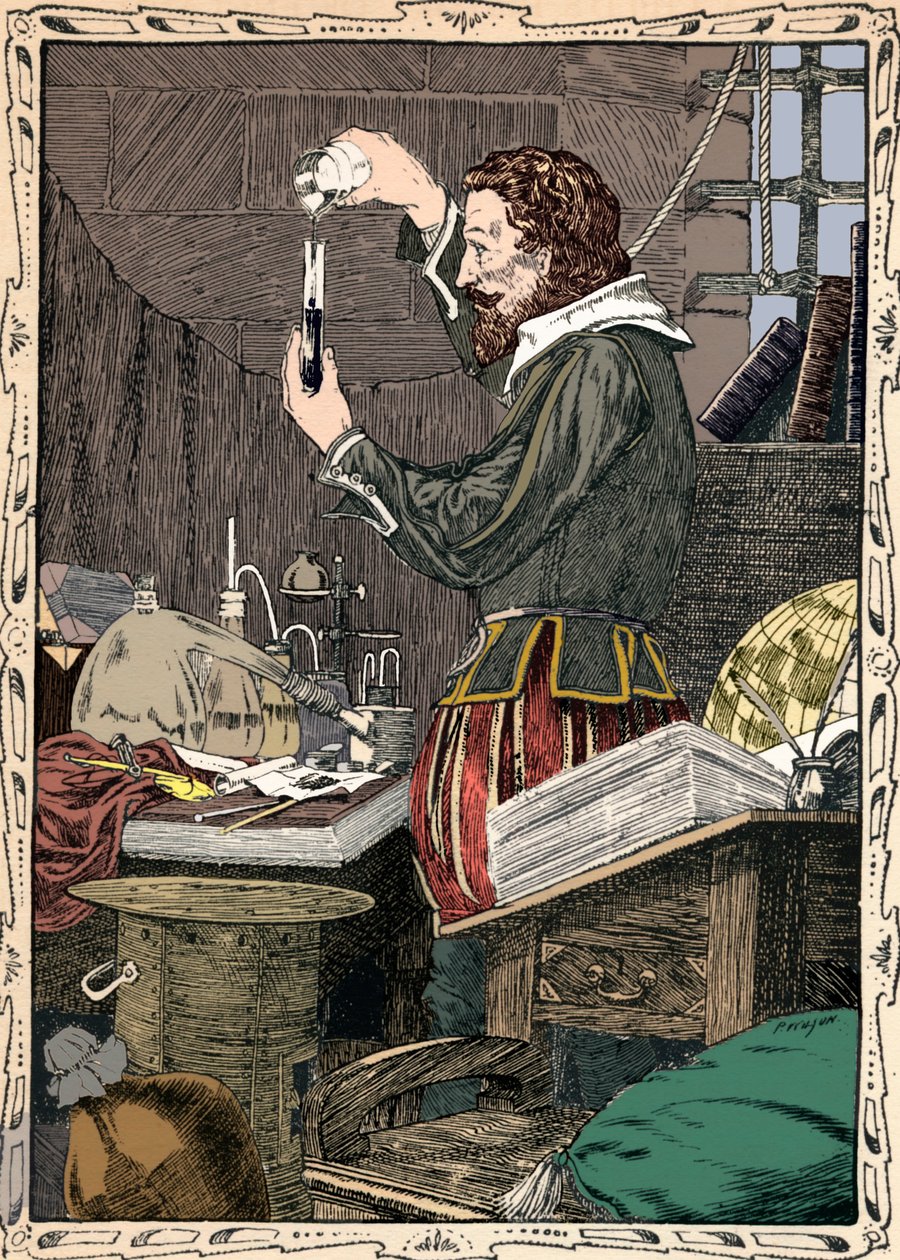 Guy Fawkes przygotowuje powolny mecz, 1902 autorstwa Patten Wilson