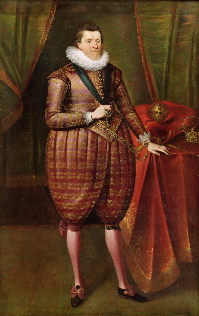 Шотландын VI Жеймс, Английн би (1566-1625), 1618 оны поли autorstwa Paul van Somer