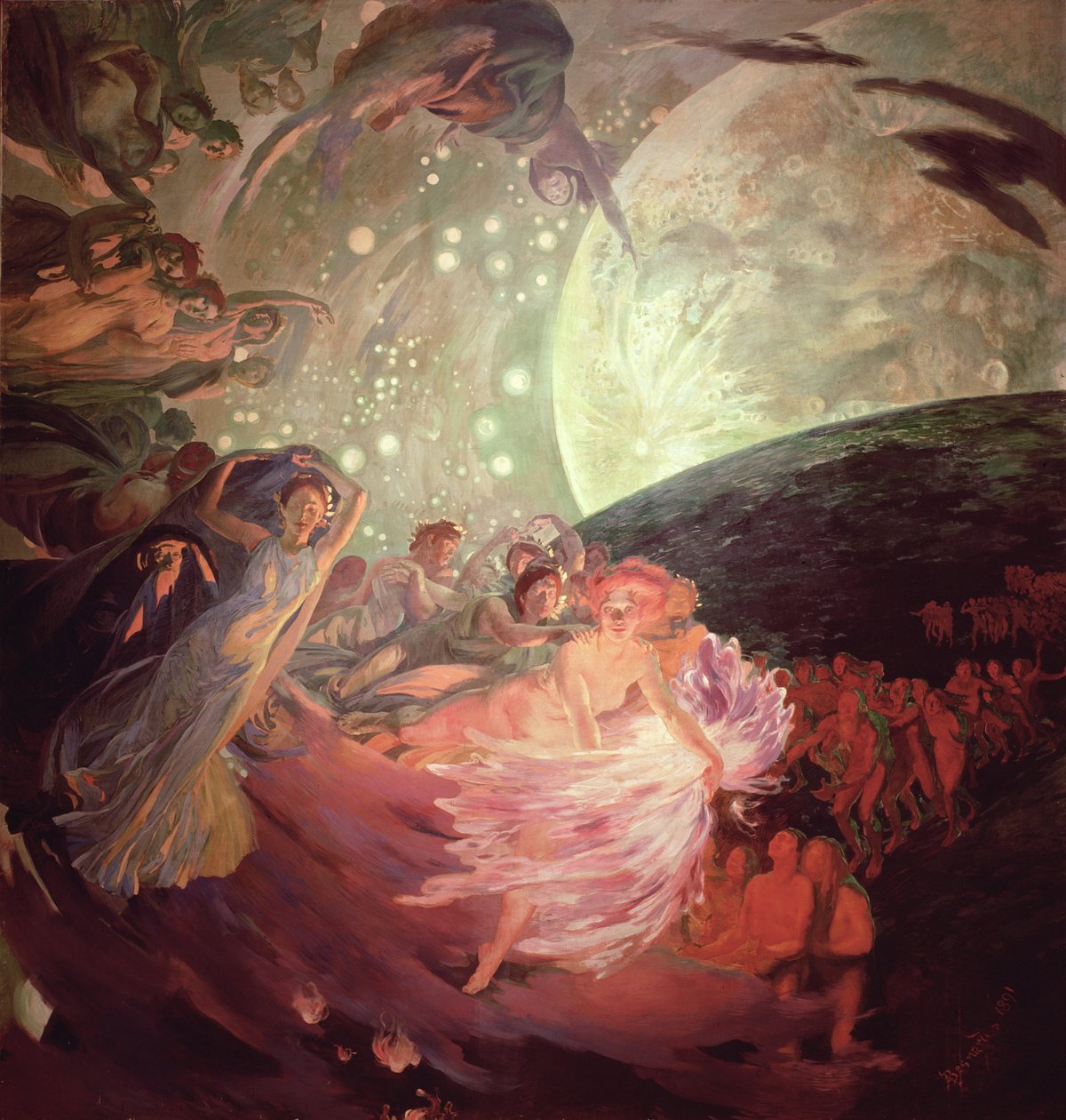 Prawda, przewodzenie naukom, dawanie światła człowiekowi, 1891 (mural) autorstwa Paul Albert Besnard