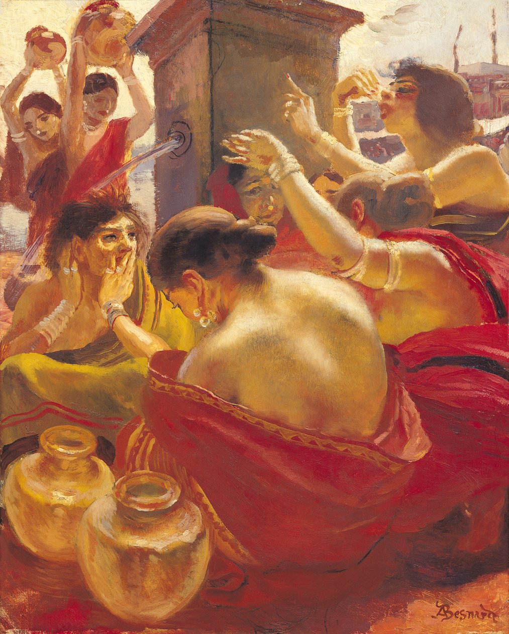 Kobiety z Madury przy fontannie autorstwa Paul Albert Besnard