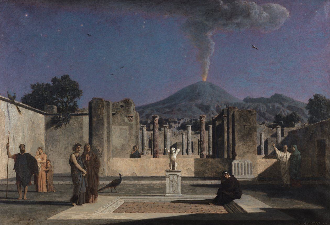 Sen w ruinach Pompejów, 1866 autorstwa Paul Alfred de Curzon