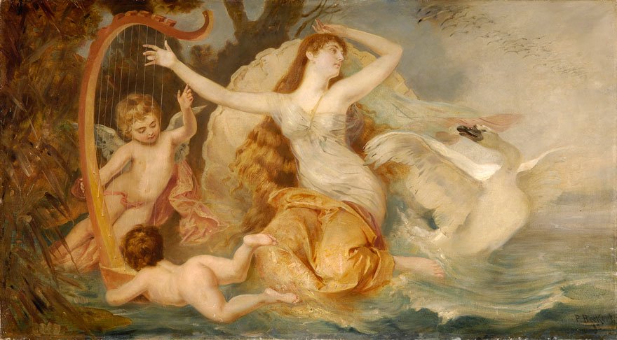 Leda i łabędź autorstwa Paul Beckert