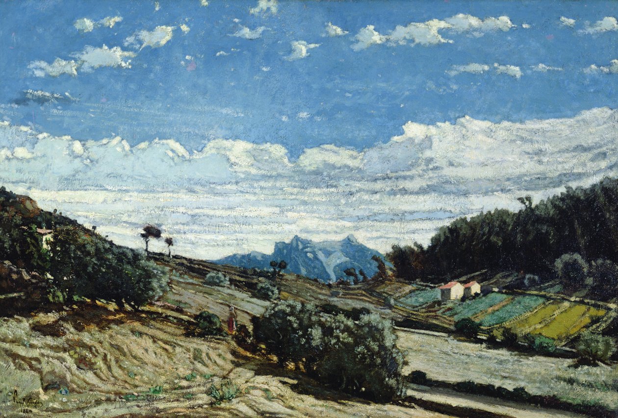 Krajobraz w Prowansji, 1860 autorstwa Paul Camille Guigou