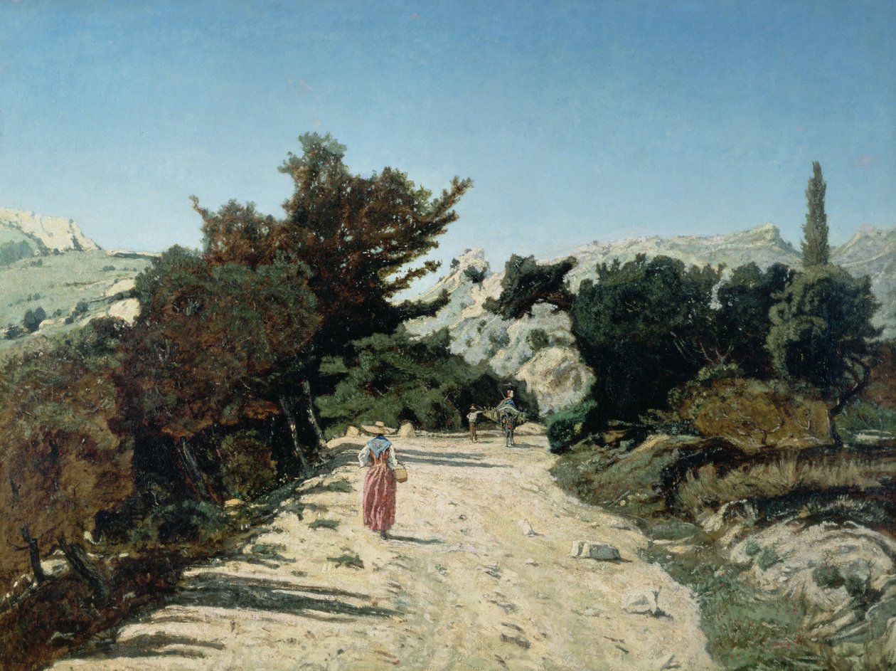 Route de la Gineste, niedaleko Marsylii, 1859 autorstwa Paul Camille Guigou