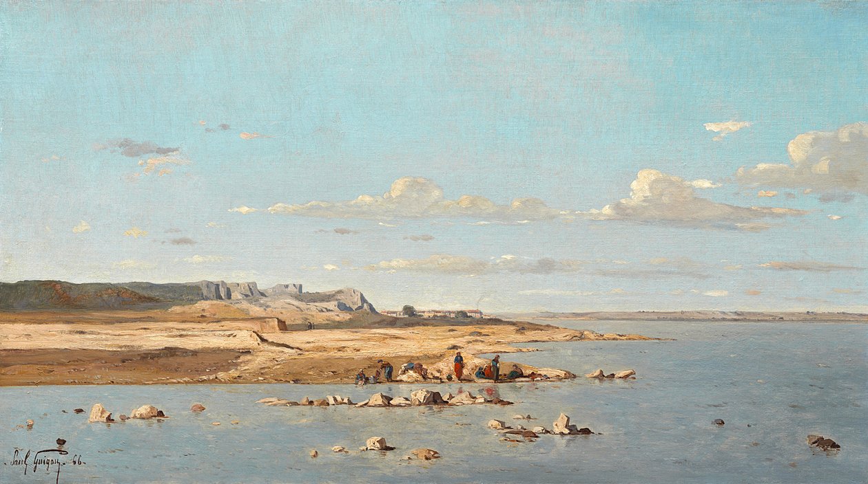 Praczki na brzegach Durance, 1866 autorstwa Paul Camille Guigou