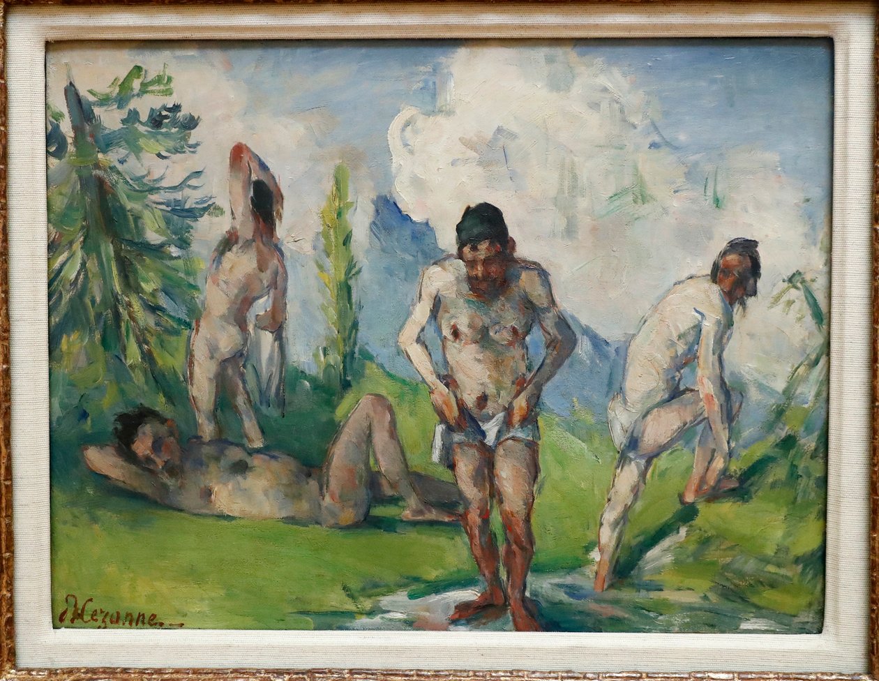Odpoczywający kąpiący się, 1876-78 autorstwa Paul Cézanne