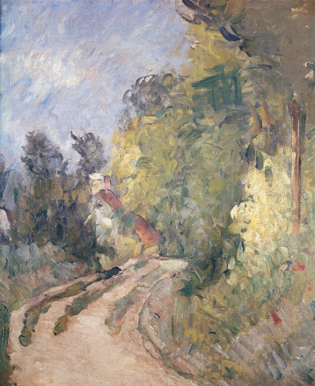 Toczenie drogi pod drzewami, ok. 1873-75 autorstwa Paul Cézanne