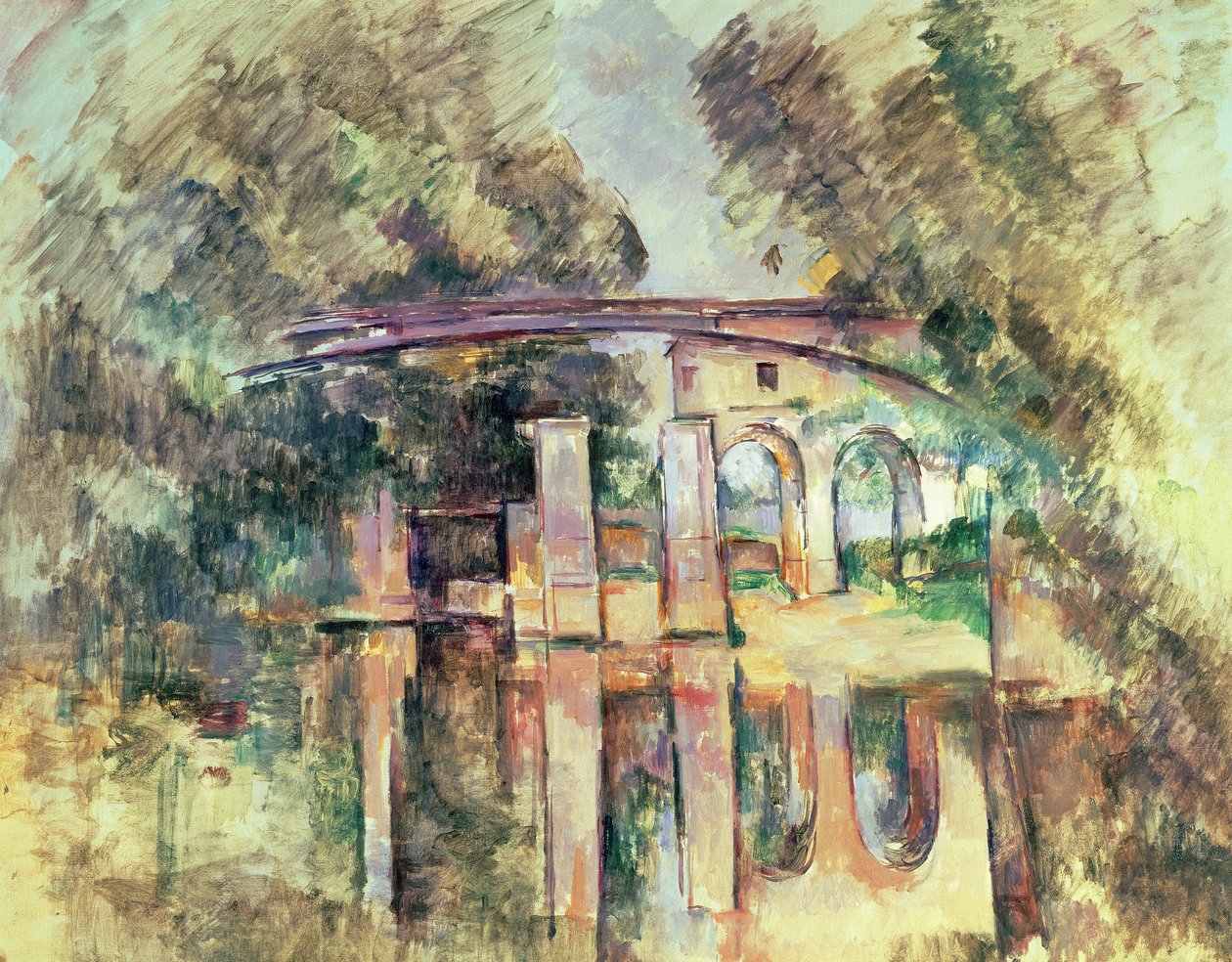 Akwedukt i śluza, ok. 1888-90 autorstwa Paul Cézanne
