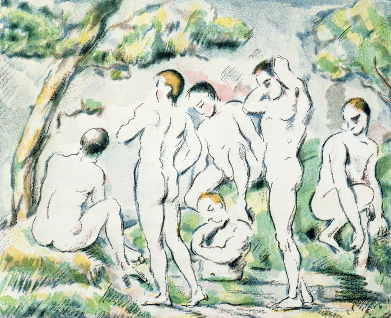 Kąpiący się talerz mały 1897 autorstwa Paul Cézanne