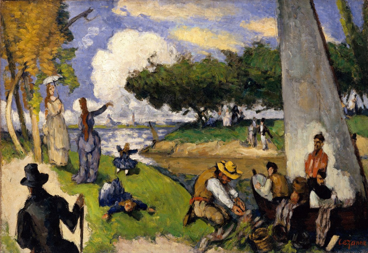 Rybacy (scena fantastyczna), ok. 1875 autorstwa Paul Cézanne