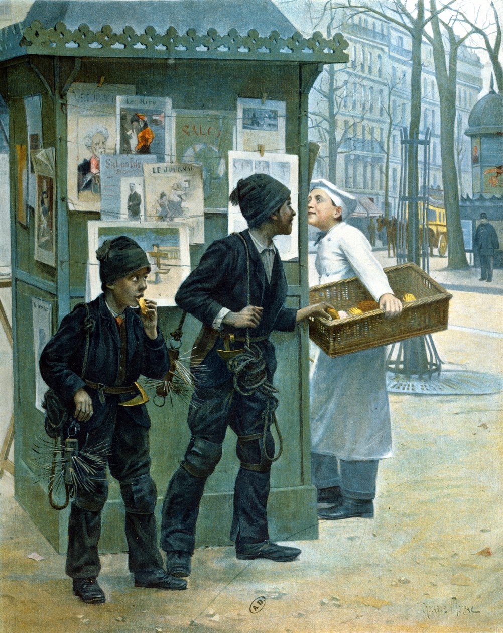 Kominiarz Kradnący Chleb, 1897 autorstwa Paul Charles Chocarne Moreau
