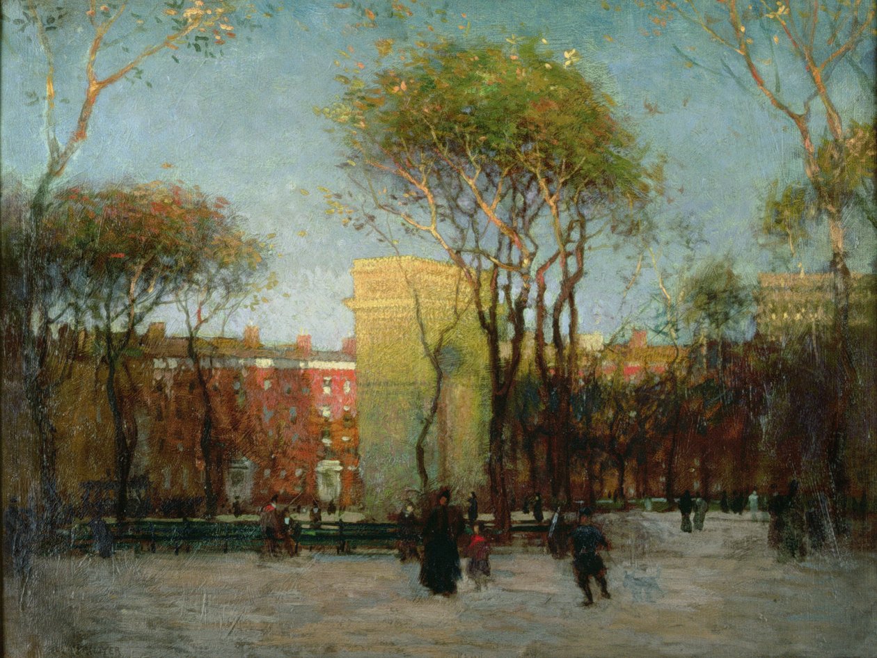 Washington Square, Nowy Jork, ok.1900 autorstwa Paul Cornoyer
