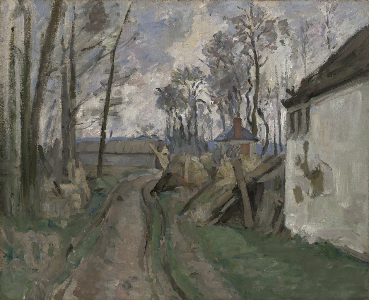 Wiejska droga w pobliżu Auvers, 1872-73 autorstwa Paul Cézanne
