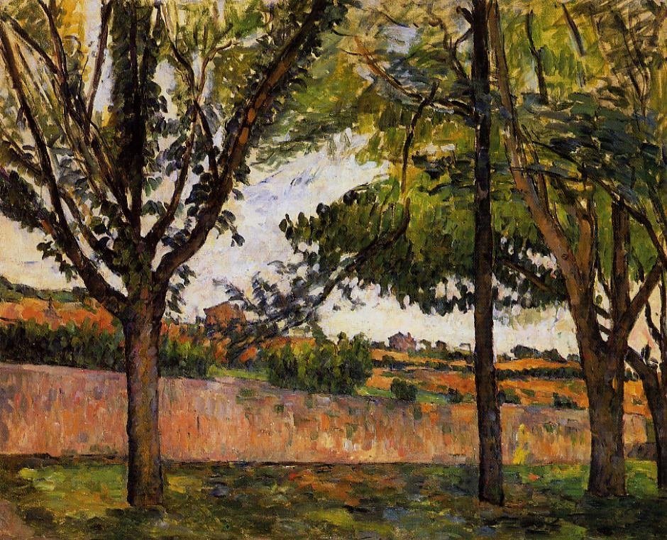 W Jas de Bouffan autorstwa Paul Cézanne