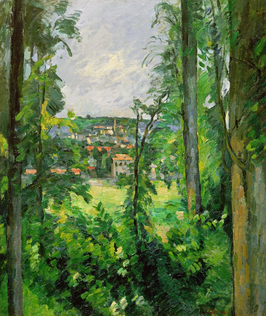 Auvers, Widok na przedmieścia, ok. 1875-77 autorstwa Paul Cézanne