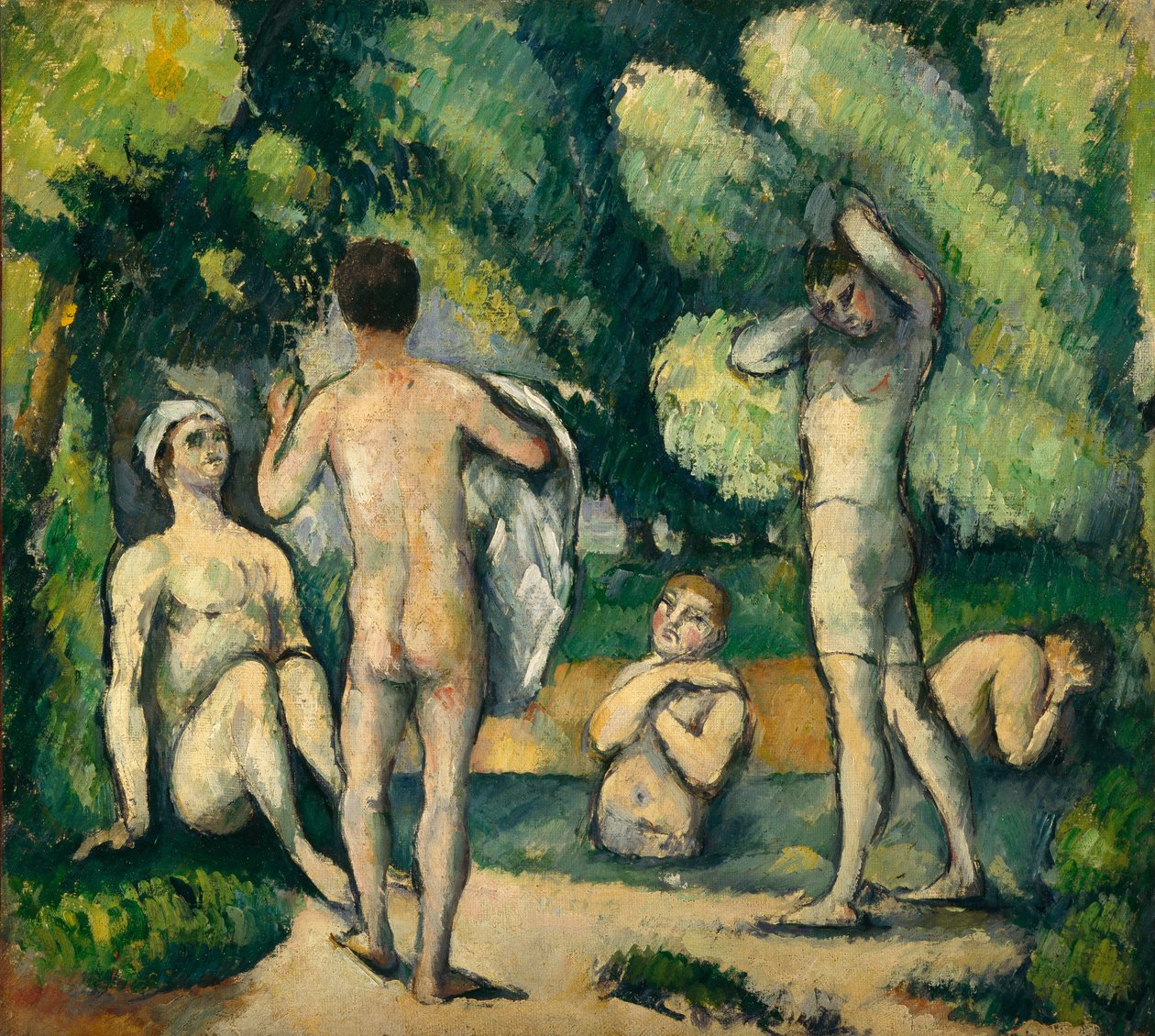 Kąpiących się, ok.1880 autorstwa Paul Cézanne