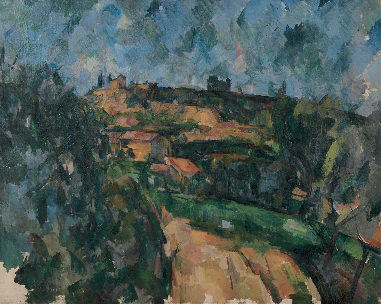Zakręt drogi na szczycie Chemin Des Lauves autorstwa Paul Cézanne