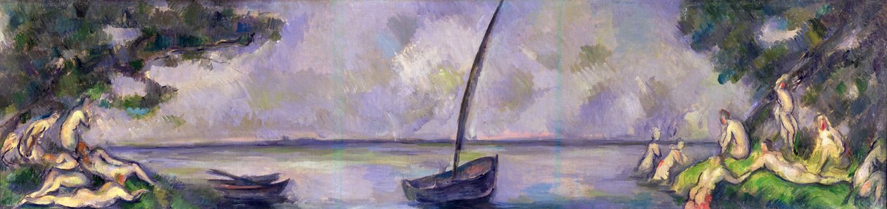 Łódka i kąpiących się autorstwa Paul Cézanne