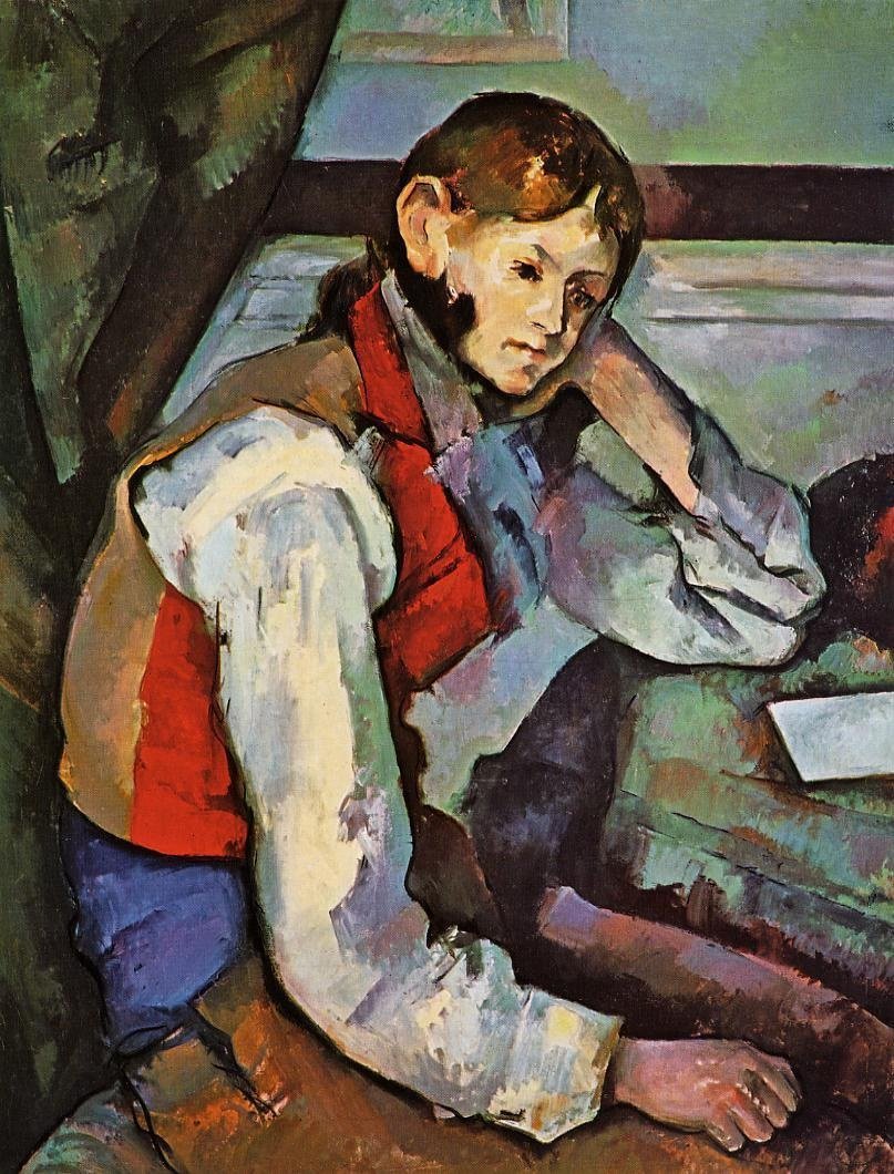 Chłopiec w czerwonej kamizelce autorstwa Paul Cézanne