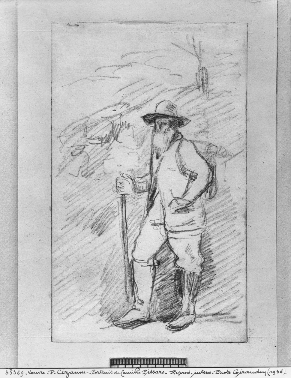 Camille Pissarro (czarny ołów na papierze) autorstwa Paul Cézanne