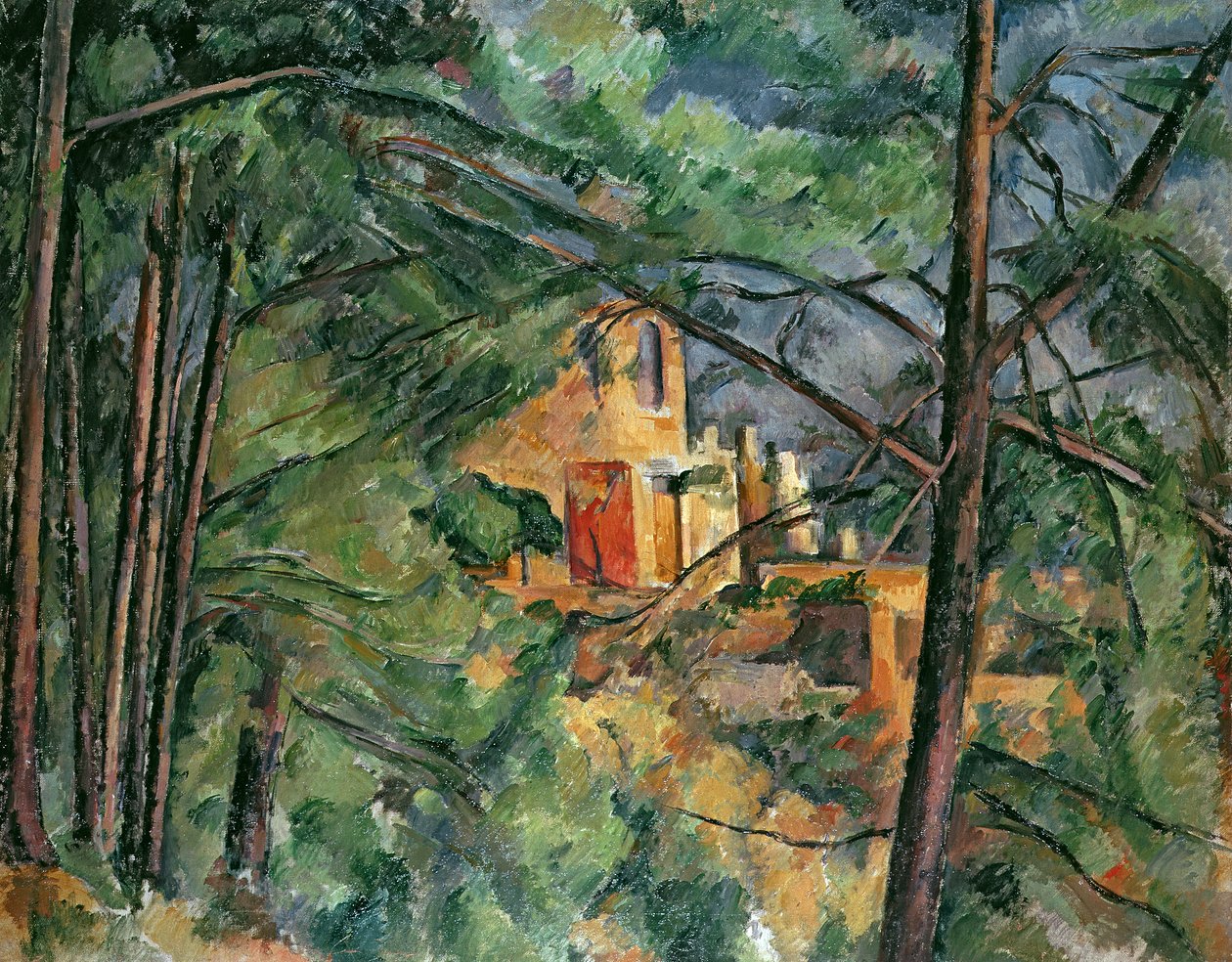 Chateau Noir, ok. 1904 r. autorstwa Paul Cézanne