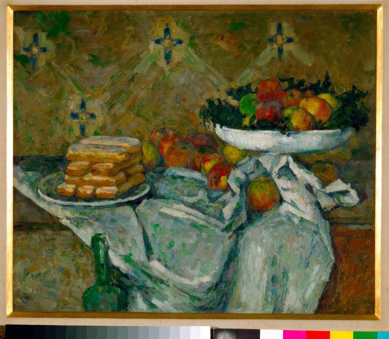 Miska z owocami i talerz ciasteczek autorstwa Paul Cézanne