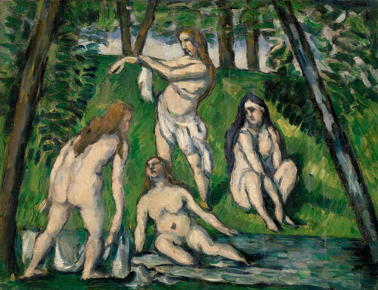 Czterech kąpiących się, 1876-77 autorstwa Paul Cézanne