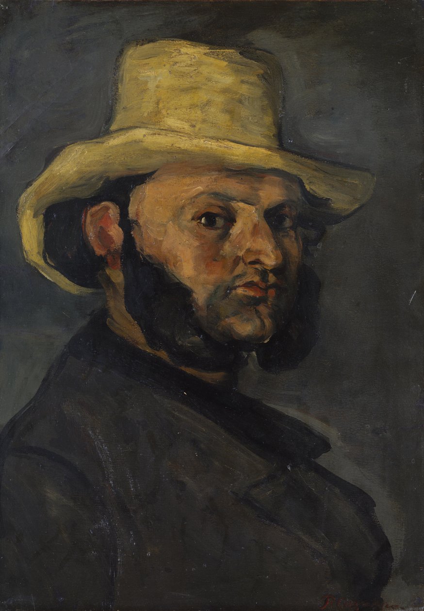 Gustave Boyer (ur. 1840) w słomkowym kapeluszu autorstwa Paul Cézanne