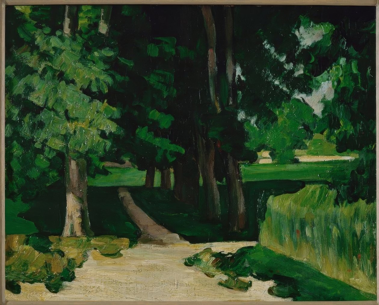 Aleja kasztanów w Jas de Bouffan autorstwa Paul Cézanne
