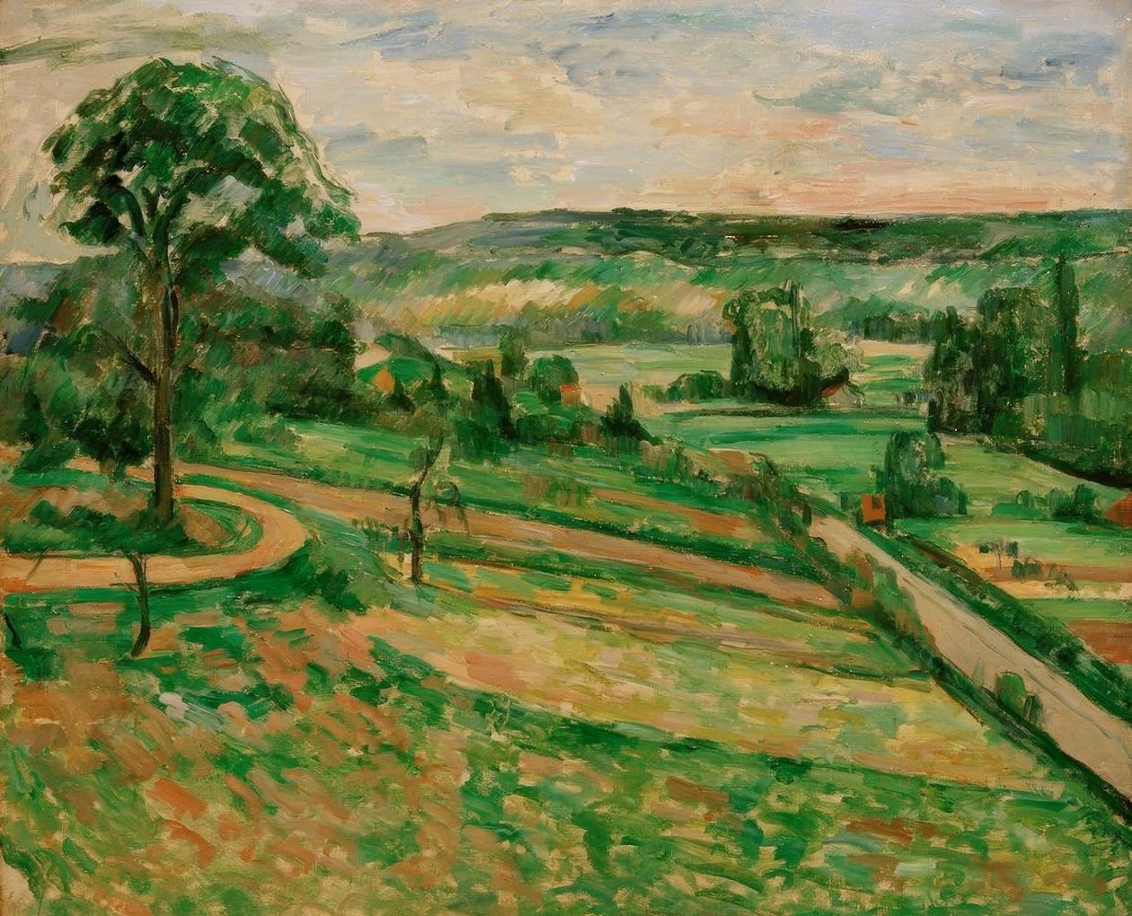 Drzewo na zakręcie autorstwa Paul Cézanne