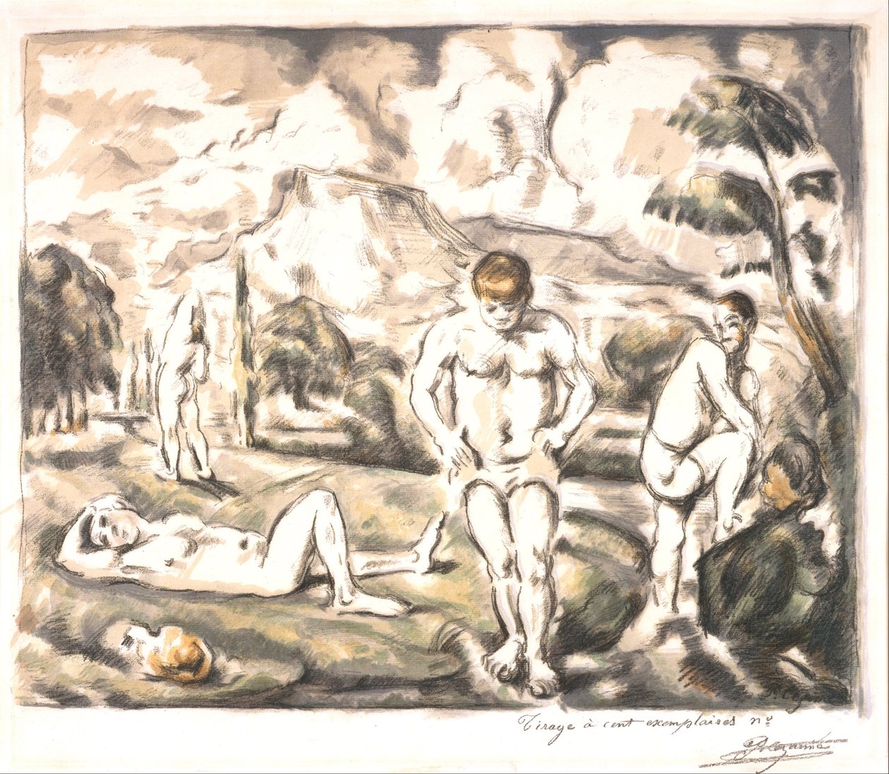 Wielcy Kąpiący się autorstwa Paul Cézanne