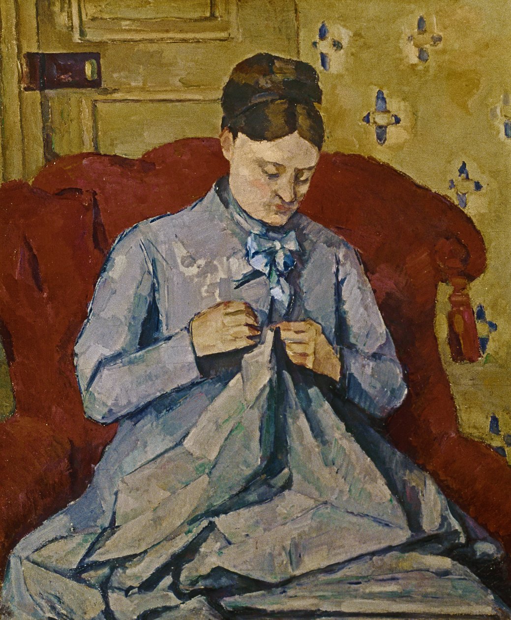 szycie Madame Cezanne autorstwa Paul Cézanne