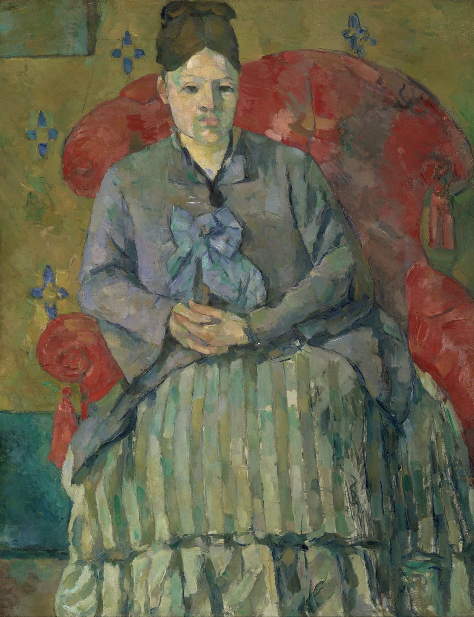 Madame Cézanne w czerwonym fotelu autorstwa Paul Cézanne