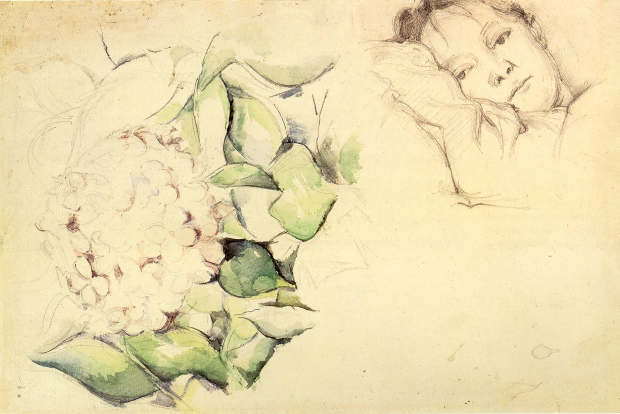 Madame Cézanne z Hortensjami autorstwa Paul Cézanne