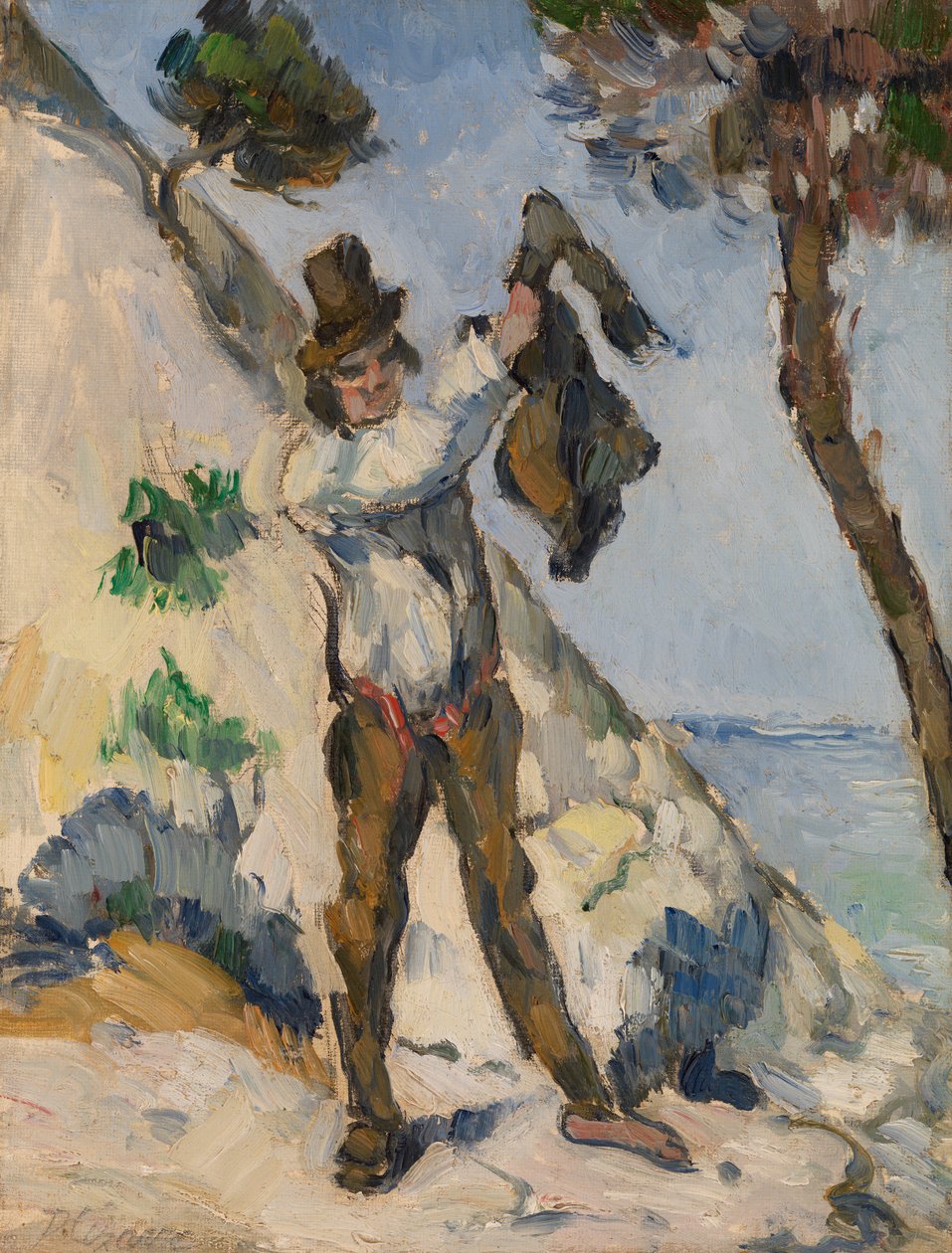 Mężczyzna w kamizelce, ok.1873 autorstwa Paul Cézanne