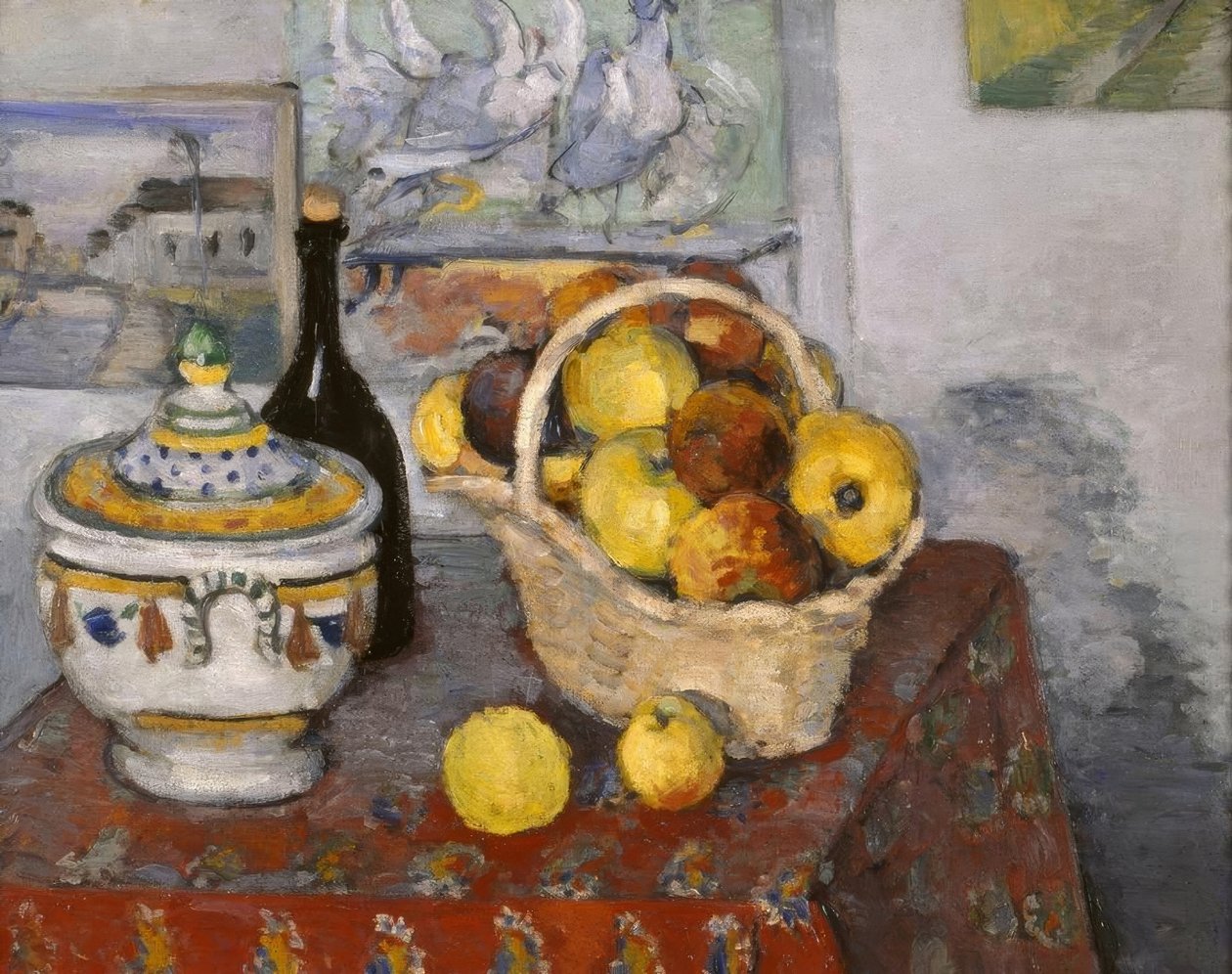 Martwa natura z wazą na zupę autorstwa Paul Cézanne