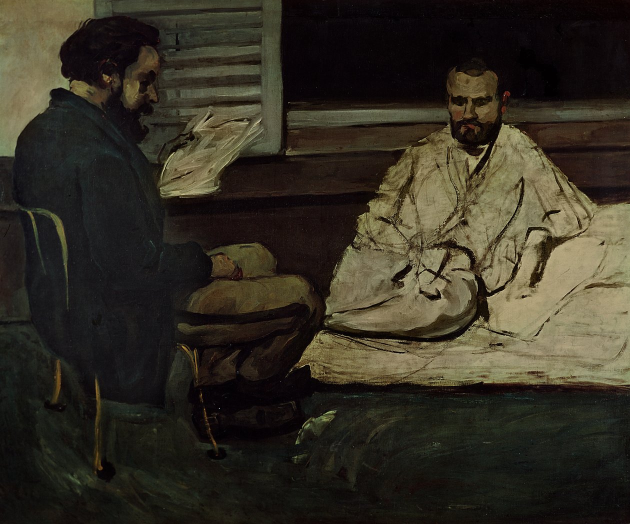 Paul Alexis (1847-1901) Czytanie rękopisu Emile Zoli (1840-1902) 1869-70 autorstwa Paul Cézanne