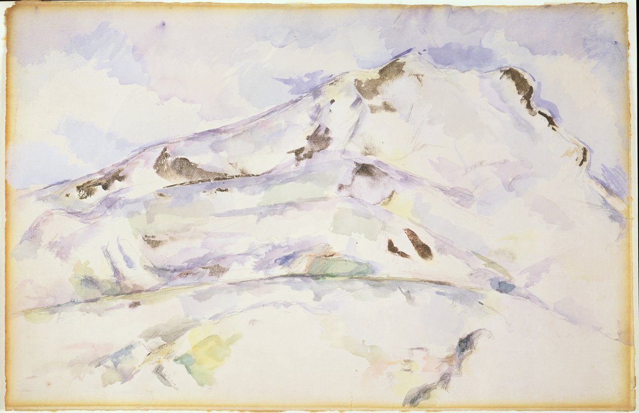 Szczyt Ste. Victoire (wc na papierze) autorstwa Paul Cézanne