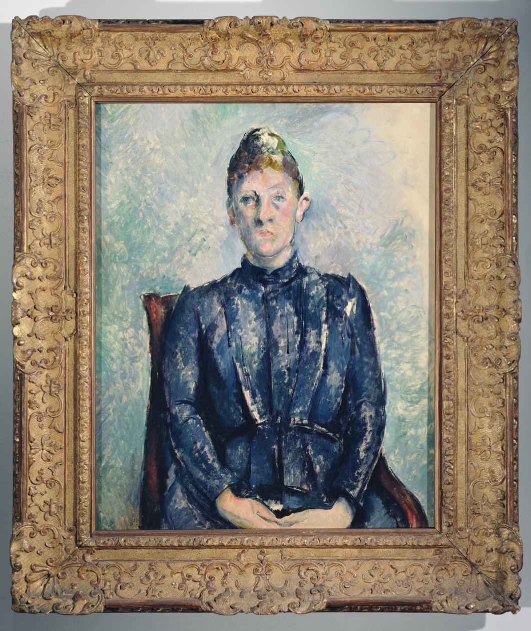 Portret Madame Cezanne, c.1890 (patrz również 869809) autorstwa Paul Cézanne