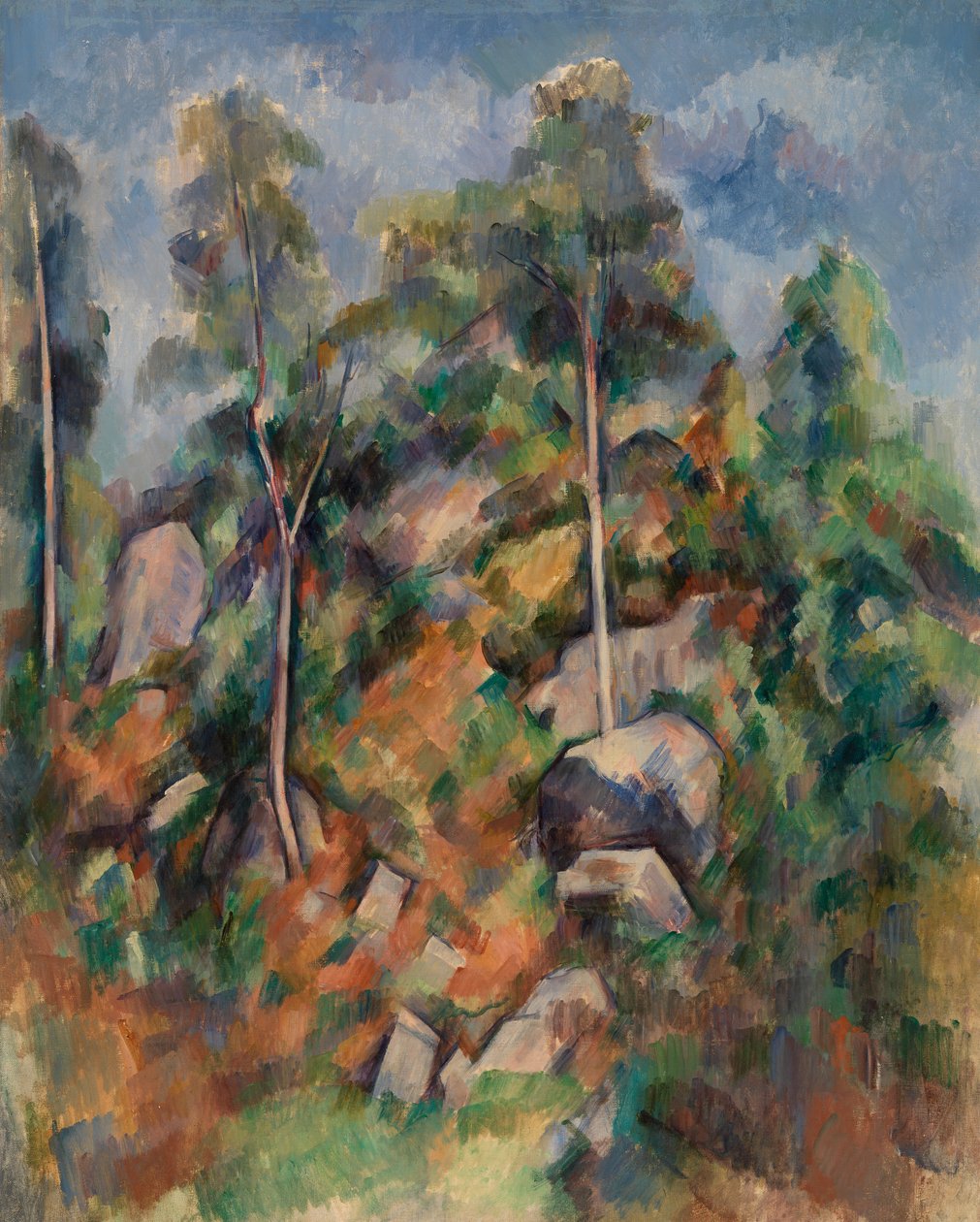 Skały i drzewa, ok. 1904 autorstwa Paul Cézanne