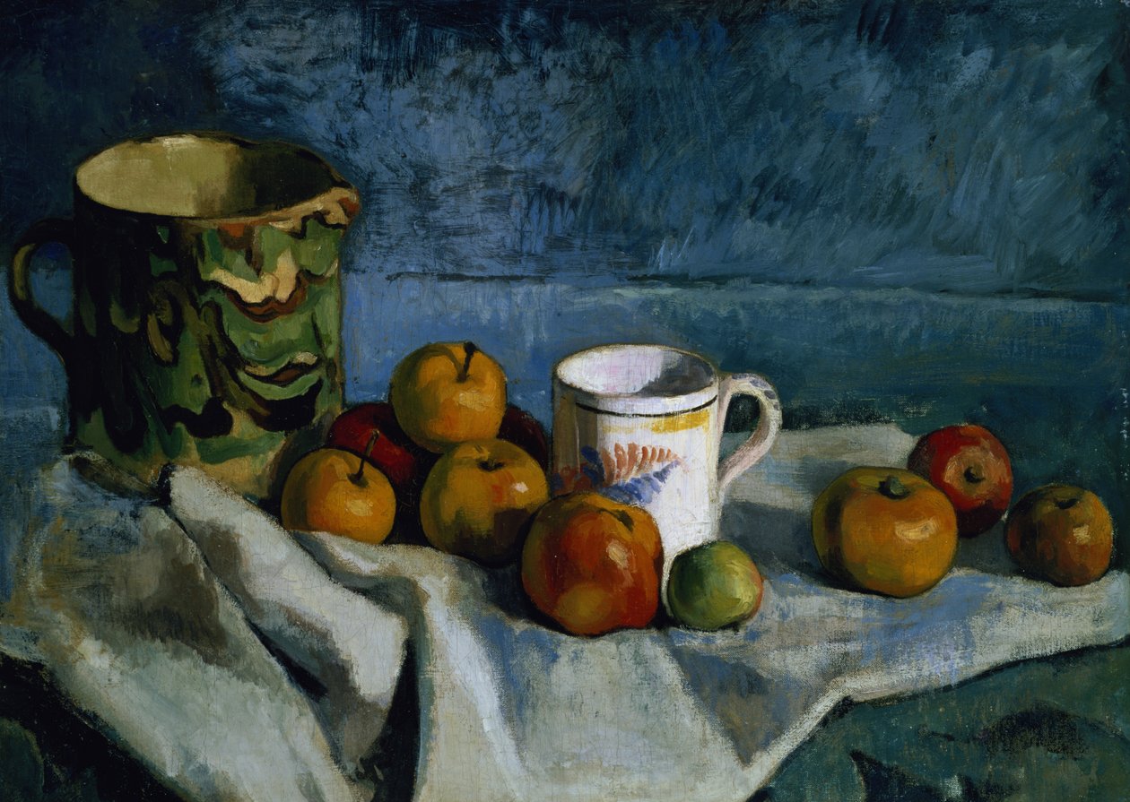 Martwa natura z jabłkami, filiżanką i dzbankiem autorstwa Paul Cézanne