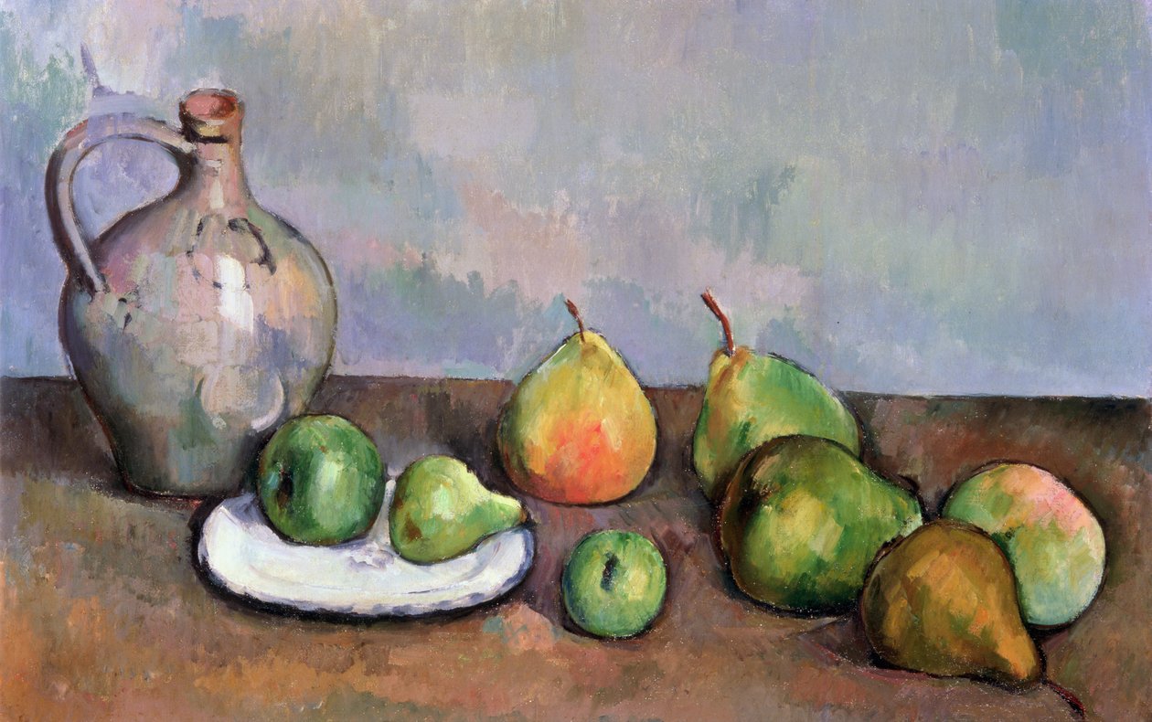 Martwa natura z dzbanem i owocami, 1885-87 autorstwa Paul Cézanne