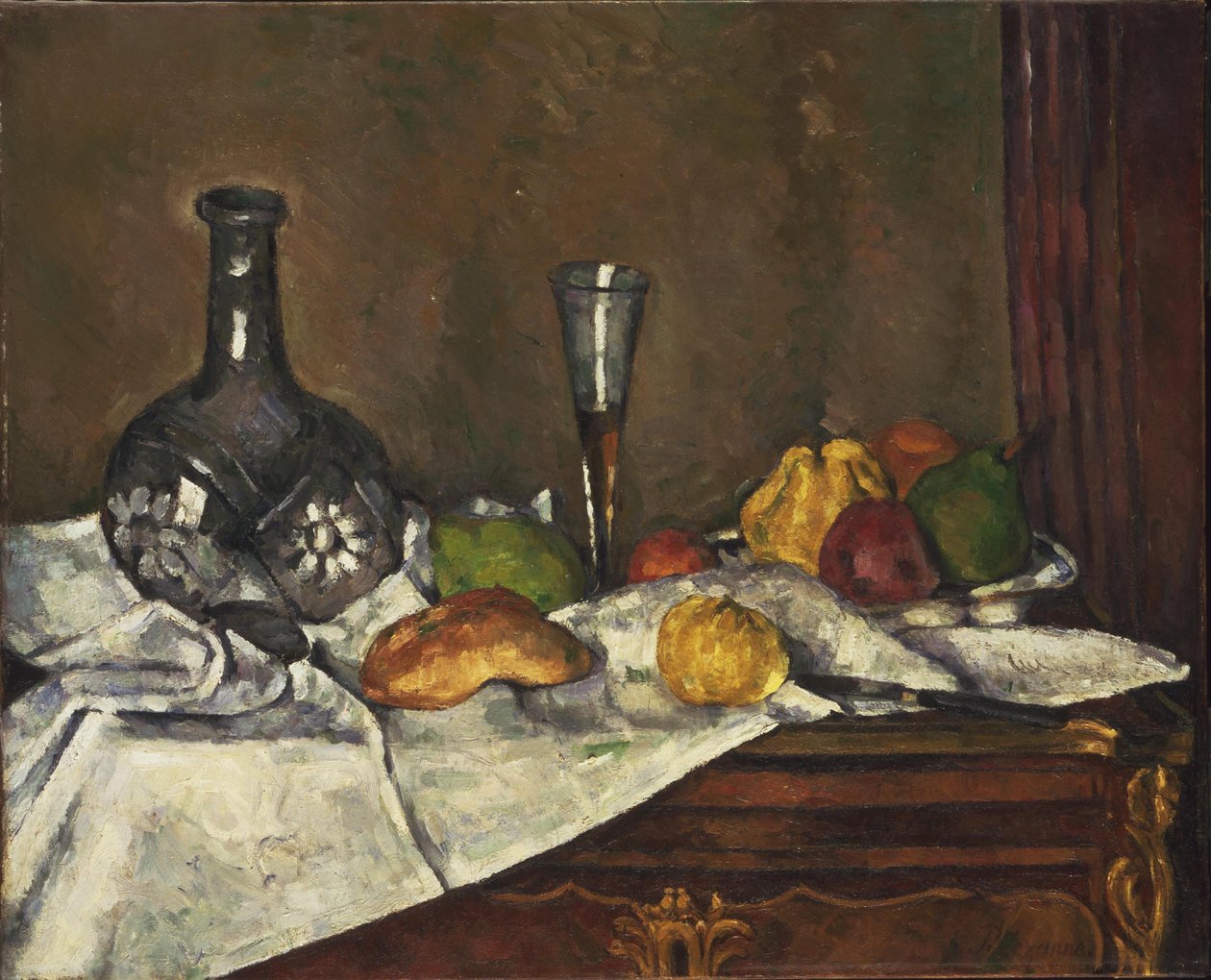 Martwa natura z deserem autorstwa Paul Cézanne