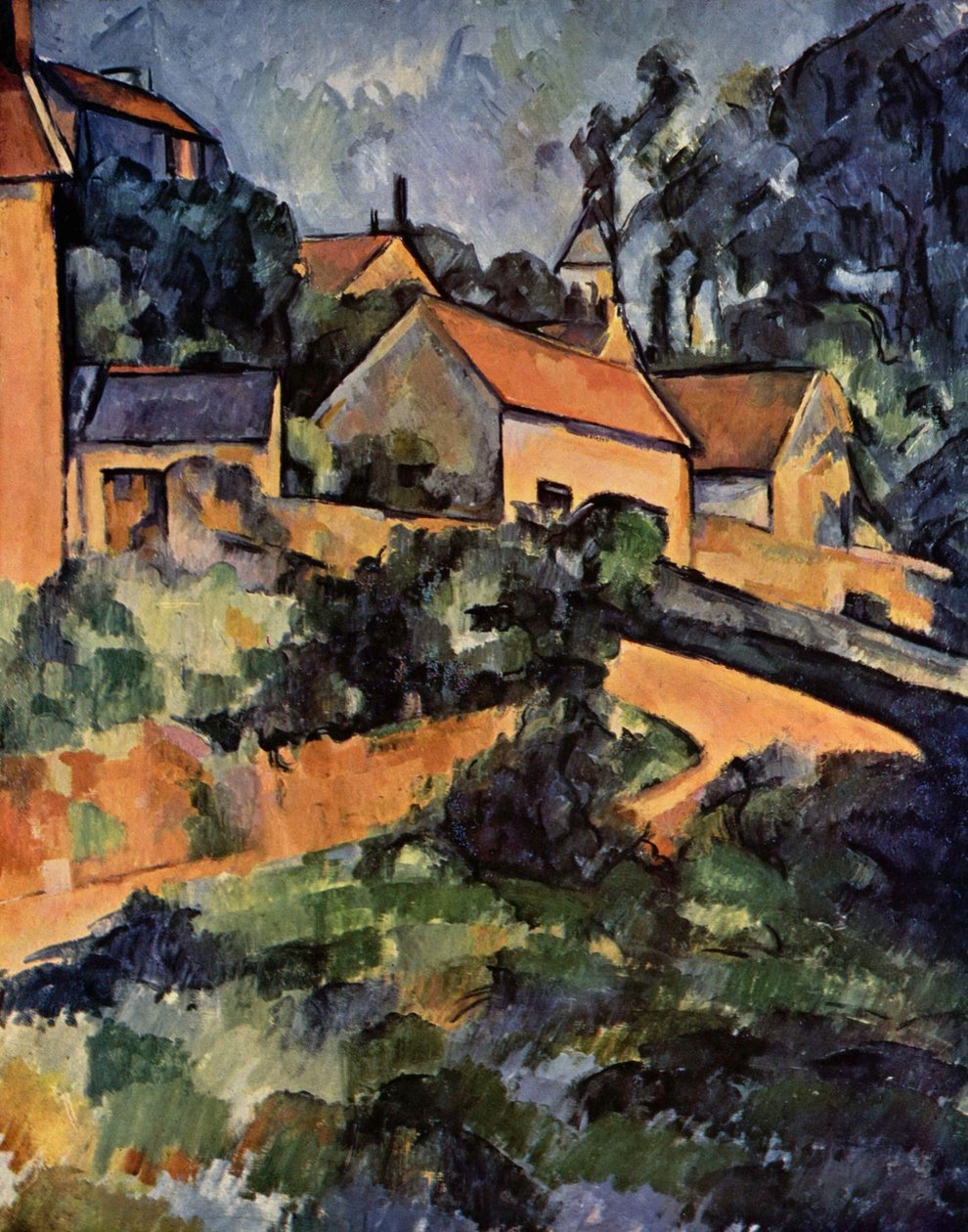 Krzywa drogi w Montgeroult autorstwa Paul Cézanne
