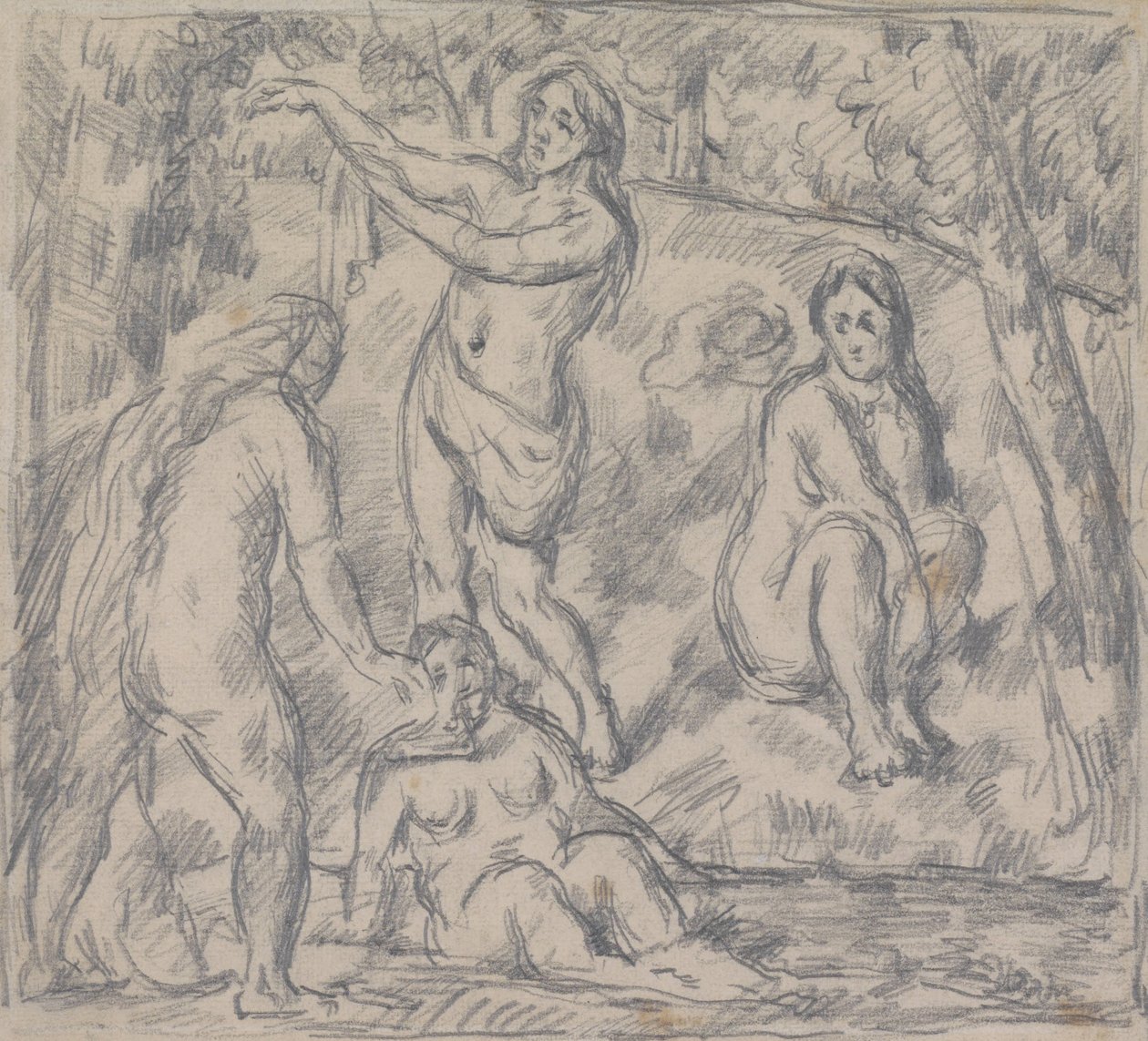 Studium kąpieli czterech kobiet autorstwa Paul Cézanne
