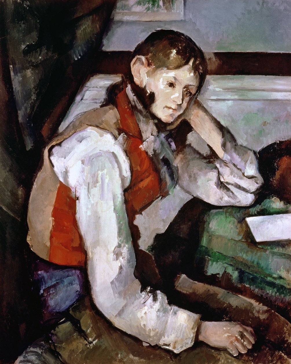 Chłopiec w czerwonej kamizelce, 1888-90 autorstwa Paul Cézanne